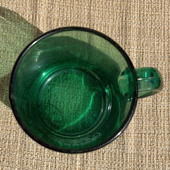 SOLD Starbucks RARE Limited Edition Etched Clear Glass Mug Green - Picture 2 of 6